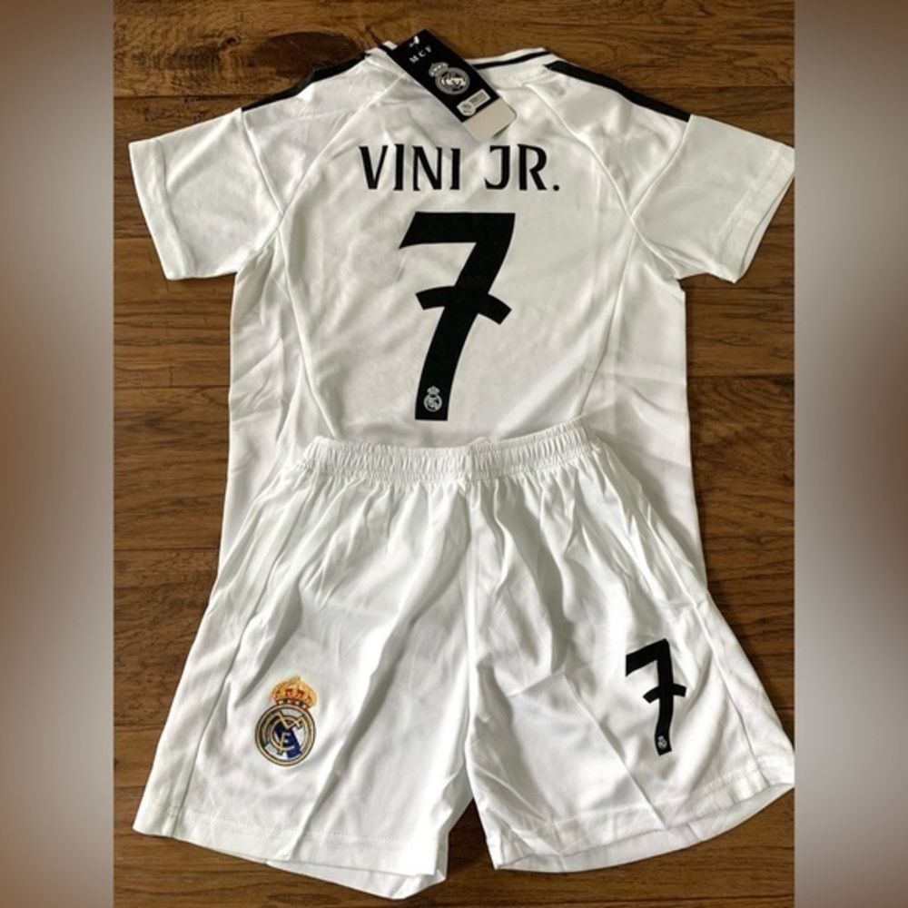 Vini jr Soccer Jersey Kids toddler & youth sizes - Real Madrid 7 Soccer Jersey